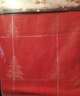 MIDDLETON HOME 60 X 84? Red Christmas Table Cloth Christmas Tree Silver 6 to 8