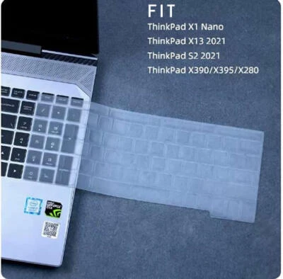 2 X Keyboard Skin for Lenovo ThinkPad X380 X390 X395 X280 thinkpad L13 X1 NANO - Image 1 of 4