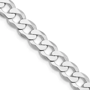 Sterling Silver 8mm Flat Curb 20" Chain Necklace 29.21gram - Picture 1 of 4