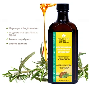 Aceite de ricino y romero negro jamaicano Nature Spell para pérdida de cabello y piel - 150 ml - Imagen 1 de 6