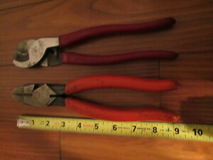 KLEIN TOOLS 63050 9.5"CABLE CUTTERS & 9.5"LINEMANS PLIERS MADE IN U.S.A. KLEIN T