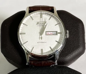 TISSOT Heritage Visodate Men's Watch Brown Leather Band T019.430.16.031.01 - Picture 1 of 8