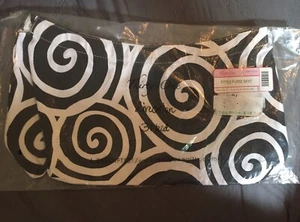 Nuova gonna a tracolla Thirty One aderente solo nero/bianco Sprial Swirl 31 - Foto 1 di 3