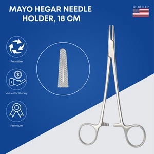Mayo Hegar Needle Holder 18cm Stainless Steel Surgical Instruments German Grade - Picture 1 of 2