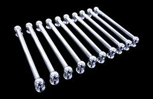 DRUM LUGS 10x DFP 114mm CHROME DRUM LUG DOUBLE END VINTAGE TUBE LUG VTL-114D(C) - Picture 1 of 4
