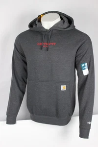 Carhartt Men's Force Relaxed Lightweight Hoodie Logo Graphic Charcoal 106655 CRH - Picture 1 of 4