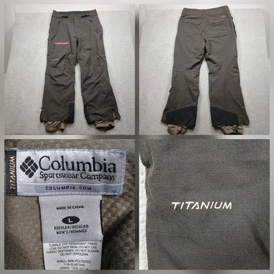 Pantalones de nieve Columbia Titanium para hombre grandes marrón esquí impermeables al aire libre Foto 1 de 4
