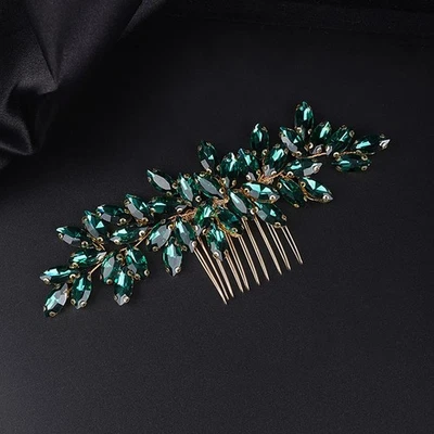 Bride Wedding Hair Comb Rhinestone Bridal Hair Comb Wedding Headpiece Handmad... - Image 1 of 4