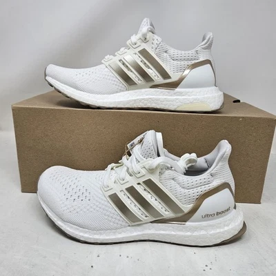 Adidas Ultraboost 1.0 Comfy Shoes / Off-White Metallic / JR3144 / Women's 8.5 - Image 1 of 4