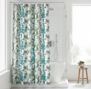 Hudson Bay Wild Flower Floral Duschvorhang 72x72 Baumwolle Badezimmer Dekor Florenc - Bild 1 von 5