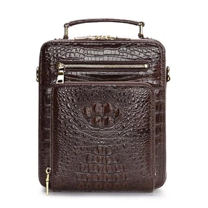 Real Crocodile Leather Mens Crossbody Bag Luxury Shoulder Bag Messenger Bag A... - Picture 1 of 6
