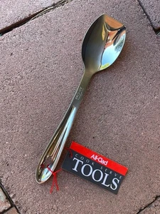 Cucchiaio da portata in acciaio inox T230 tutto rivestito massiccio 9,5" argento NUOVO CON ETICHETTA - Foto 1 di 3