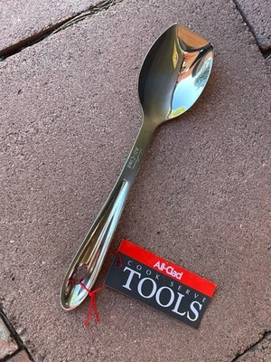 Cuchara sólida para servir acero inoxidable T230 totalmente revestida 9,5" plateada NUEVA CON ETIQUETA Foto 1 de 3