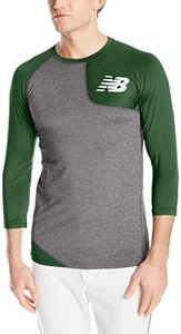 New Balance Baseball Asymmetric Right 3/4 Sleeve Athletic Gym Shirt- Men's XL - Picture 1 of 4