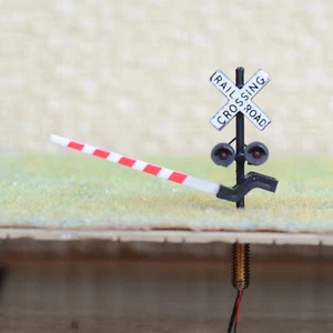 2 x N scale railroad grade crossing signal gate stop lever arm + flasher #NB20 - Picture 1 of 8