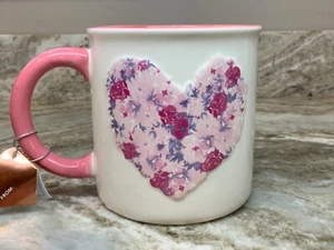 Extra Large Valentines Coffee Mug. Love Lives Here. Pink Heart. Envogue. New. - Picture 1 of 9