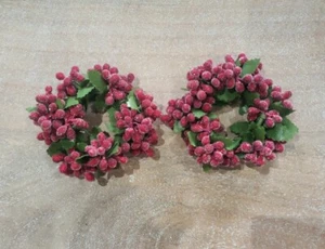 Par de servilletas/anillos de velas cónicas ICED RED PIP BERRIES 3" - Imagen 1 de 9