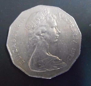 1972 Australian 50 cent Coin Low Mintage 50c Scarce coin - Picture 1 of 2