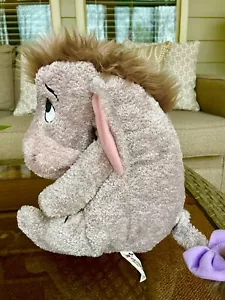 Disney Store Winnie the Pooh EEYORE DONKEY PLUSH 12” Detachable Tail RARE - Picture 1 of 11