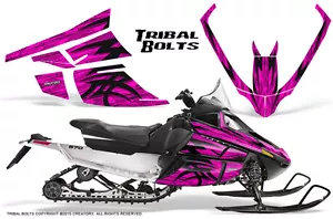 ARCTIC CAT F SERIES SNOWMOBILE GRAPHICS KIT CREATORX DECALS TRIBAL BOLTS PINK - Bild 1 von 1