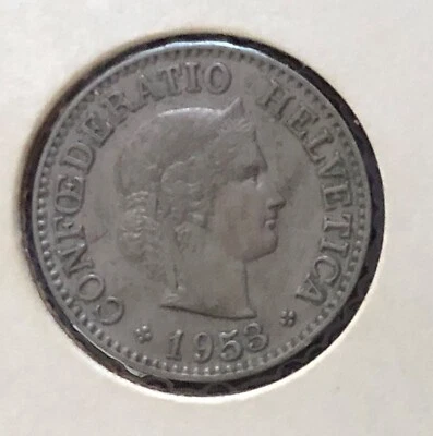 1953 Switzerland 10 Rappen - KM# 27 - Image 1 of 2