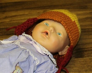 Hand made crocheted baby's Firefly Jane hat acrylic - Picture 1 of 2