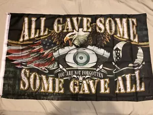 BIKER HARLEY YOU ARE NOT FORGOTTEN POW 3X5ft FLAG superior qlty US sold LICENSED - Picture 1 of 4