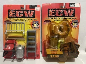 Vintage ECW Figure Autographed SABU Signed 1999 NO COA And ACTION ACCESSORIES - Picture 1 of 9