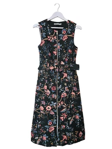 OASIS All Over Floral Print Full Front Zip Sleeveless Dress Size 12 - Picture 1 of 3
