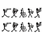 2 Sets Stickman Wall Decals Cartoon Stickers for Kitchen Living Room Bedroom