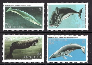 Rare : 1995 Anguilla Sc# 933-36 Endangered Whales MNH postage stamp set Cv$18 - Picture 1 of 1