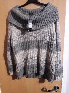 Womens off shoulder jumper sweater size 12-14-16 - Picture 1 of 5