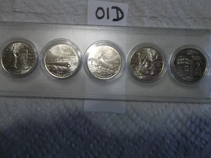 2001 D Estado Cuarto Año Set 5 monedas sin circular en una caja! ¡ENVÍO GRATUITO! - Imagen 1 de 2