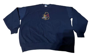 Vintage 90s POOH Sweatshirt Mens XL Disney Winnie The Pooh Blue X-LARGE - Picture 1 of 8