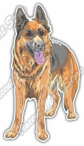 Niedlicher Deutscher Schäferhund Hunderasse Haustier Autoaufkleber Vinyl Aufkleber 3,6"X5" - Bild 1 von 1