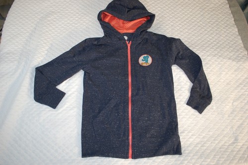 OFF WHITE Felpa con cappuccio ragazzo BLU SCURO bianco sporco macchie CACTUS SKATEBOARD Husky L