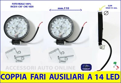 AUTOKIT Fari Led Anteriori per Fiat Panda 4x4 Sisley tuning Fuoristrada Luci Fendinebbia