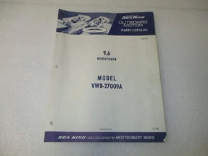 Montgomery Wards Sea King 9.6 HP Model VWB-27009A Parts Catalog Manual MW-31 - Picture 1 of 9