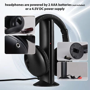 Wireless Headphones For TV Watching With Transmitter And Decoder 5 In 1 TV O BBY - Picture 1 of 11