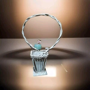 Antique Wedding Flower Basket w/Tin Liner - Could Double As A Funeral Basket - Picture 1 of 6