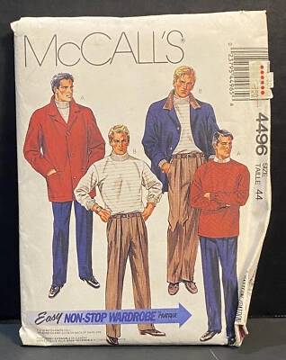 McCall's 4496 Vintage 80's Unlined Jacket,Top,Pants Pattern Size 44 Uncut FF - Image 1 of 4