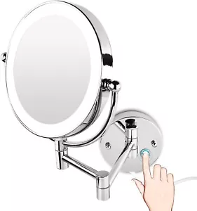 Hermoso espejo cosmético iluminado LED 1+10 compartimentos - Imagen 1 de 6