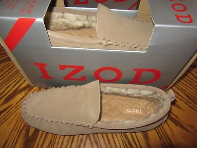 IZOD XL M мужчин желтовато-коричневый замши/w человек сделал низ новый тапочки комфорт подходит изящный! - Изображение 1 из 4