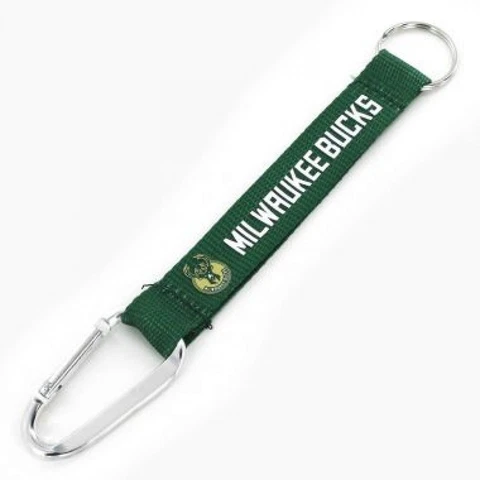 MILWAUKEE BUCKS (GREEN) CARABINER LANYARD KEYCHAIN Cover