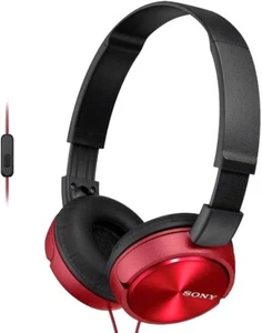 BRAND NEW Sony MDRZX310 Metallic Red On the Ear Wired Headphones - Picture 1 of 4