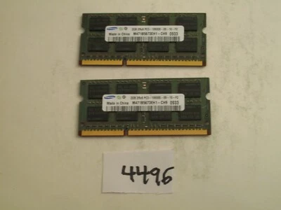 Samsung 2x2Gb=4Gb PC3-8500 1066Mhz DDR3 SO-DIMM Laptop Memory RAM (4496) - Image 1 of 2