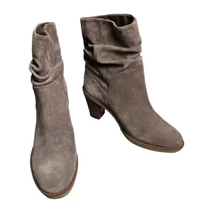 NIB Vince Camuto Suede Slouch VC_Parka Ankle Boots Midnight Taupe Women's Sz 9 - Picture 1 of 10