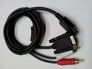 VGA Cable - HD Monitor Cable with RCA Sound for Sega Dreamcast PAL/NTSC - Picture 1 of 1