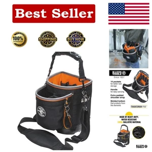 Durable Klein 55419SP-14 Tool Bag with 14 Pockets & Comfortable Shoulder Strap - Bild 1 von 8