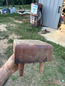 ¿Muestra de vendedor vintage? Bloque para cortar carne de carnicería de madera - Imagen 1 de 9